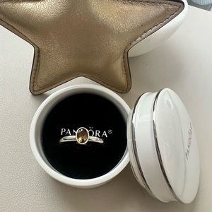 Pandora Ale 925 Olive Quartz Ring Size 62 10 US